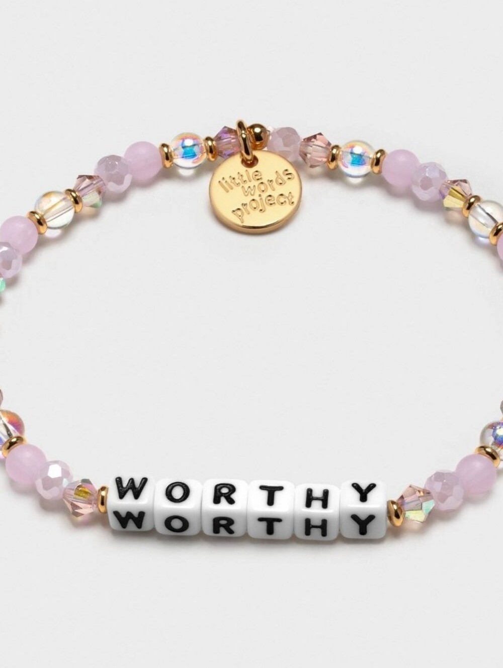 Little Words Project "WORTHY" Beaded Stretch Bracelet